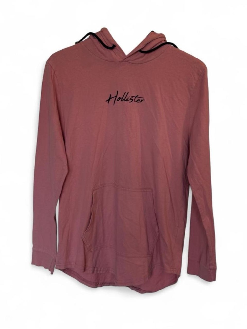 Hollister Men's Long-Sleeve Hooded Pullover Sweatshirt - Dusty Rose